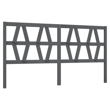 vidaXL Kopfteil Grau 206x4x100 cm Massivholz Kiefer