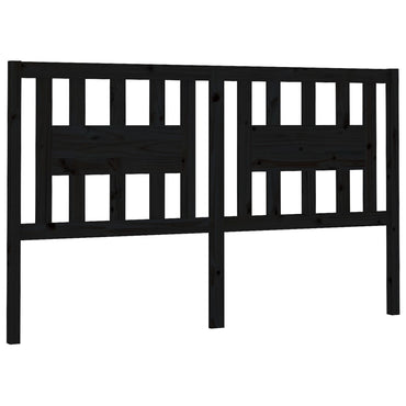 vidaXL Kopfteil Schwarz 126x4x100 cm Massivholz Kiefer