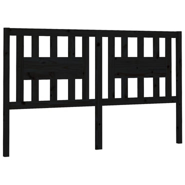 vidaXL Kopfteil Schwarz 146x4x100 cm Massivholz Kiefer