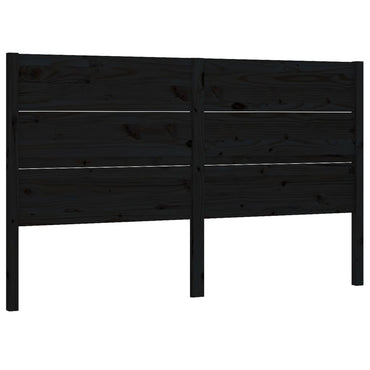 vidaXL Kopfteil Schwarz 126x4x100 cm Massivholz Kiefer