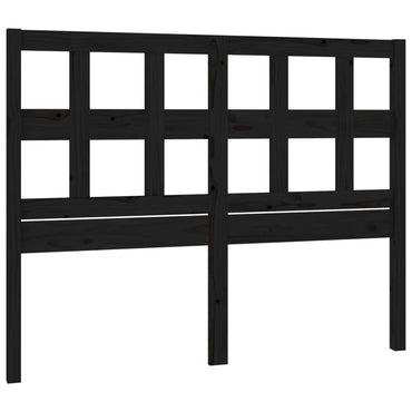 vidaXL Kopfteil Schwarz 205,5x4x100 cm Massivholz Kiefer