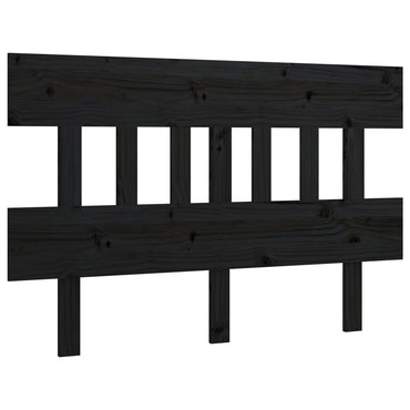 vidaXL Tête de lit Noir 143,5x3x81 cm Bois de pin massif
