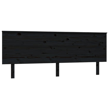 vidaXL Kopfteil Schwarz 204x6x82,5 cm Massivholz Kiefer