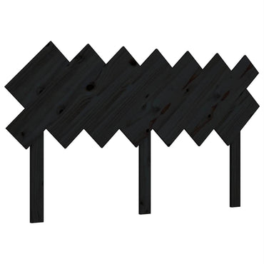 vidaXL Bett-Kopfteil Schwarz 151,5x3x81 cm Massivholz Kiefer