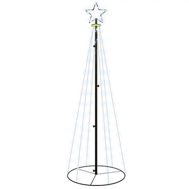 vidaXL LED-Weihnachtsbaum Kegelform Kaltweiß 108 LEDs 70x180 cm