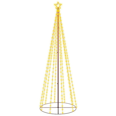 vidaXL LED-Weihnachtsbaum Kegelform Warmweiß 310 LEDs 100x300 cm