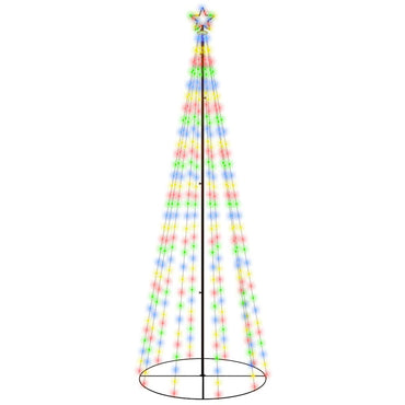 vidaXL LED-Weihnachtsbaum Kegelform Mehrfarbig 310 LEDs 100x300 cm