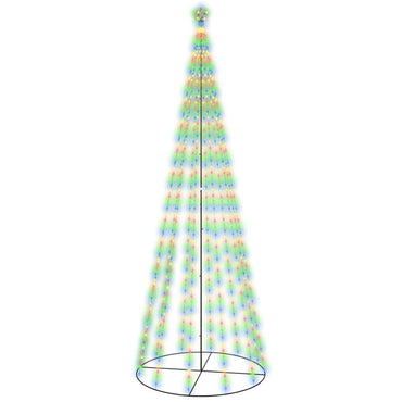 vidaXL LED-Weihnachtsbaum Kegelform Mehrfarbig 732 LEDs 160x500 cm