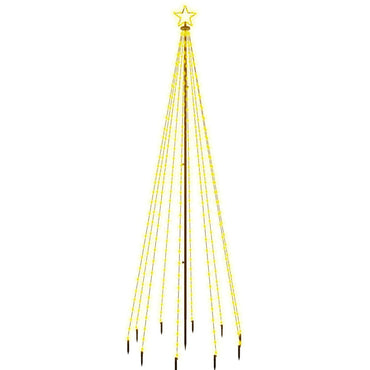 vidaXL LED-Weihnachtsbaum mit Erdnägeln Warmweiß 310 LEDs 300 cm