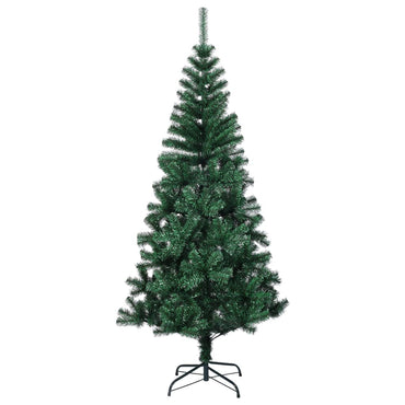 vidaXL Künstlicher Weihnachtsbaum Schillernde Spitzen Grün 150 cm PVC