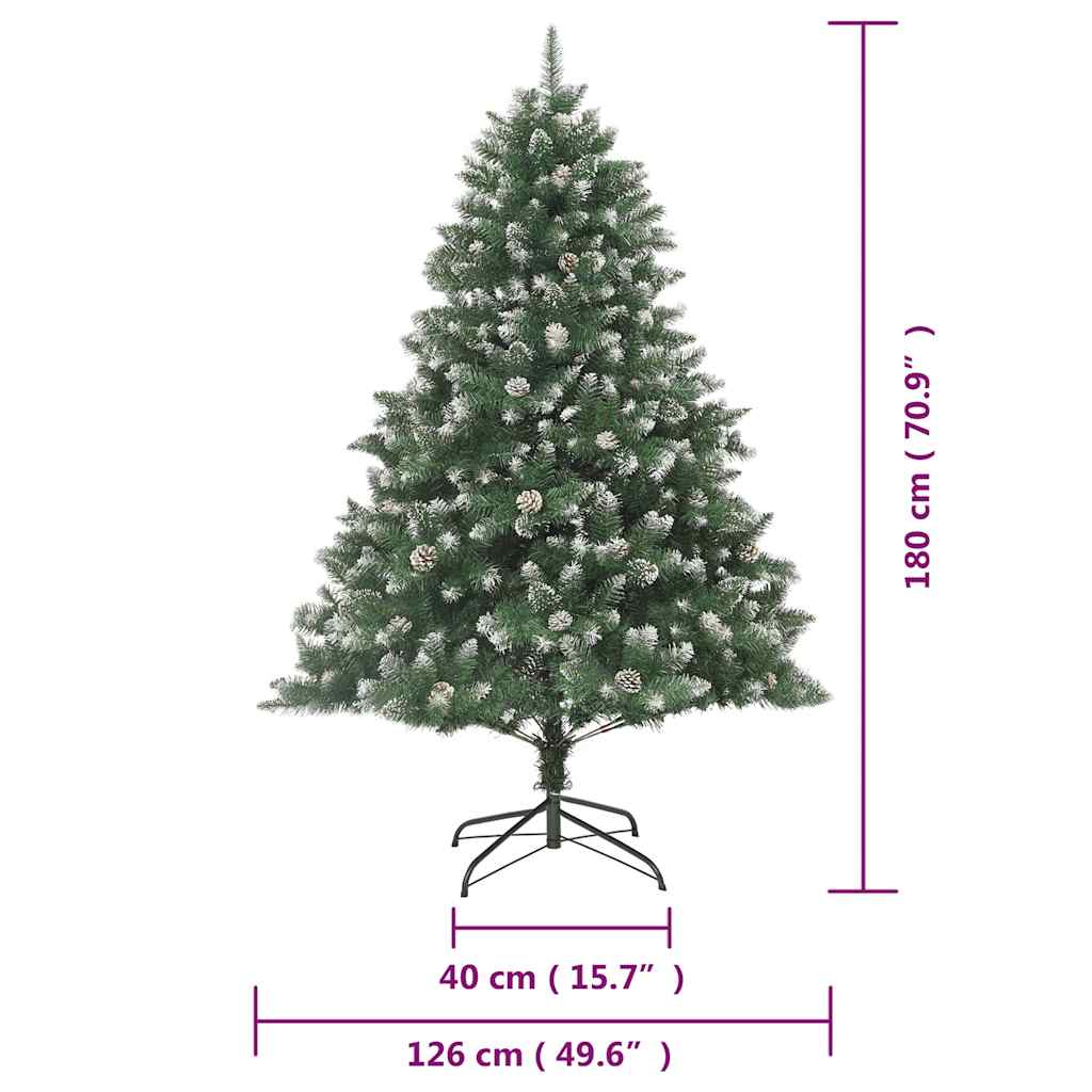 vidaXL Künstlicher Weihnachtsbaum mit Ständer 180 cm PVC