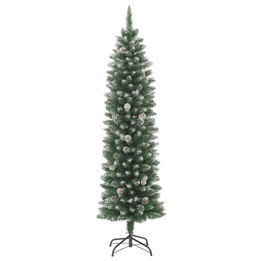 vidaXL Künstlicher Weihnachtsbaum mit Ständer Schlank 120 cm PVC