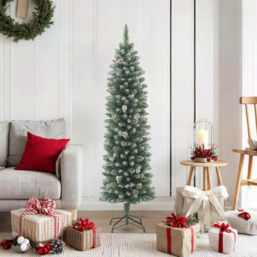 vidaXL Künstlicher Weihnachtsbaum mit Ständer Schlank 180 cm PVC