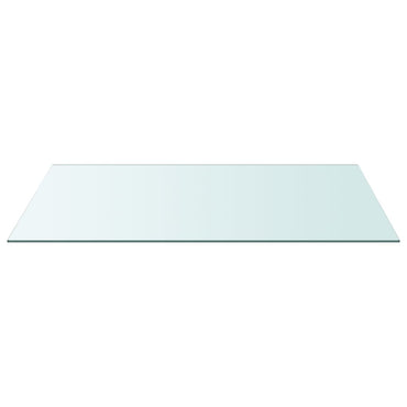 vidaXL Plateau de table Transparent 50x100 cm Verre trempé