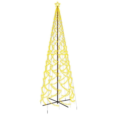 vidaXL LED-Weihnachtsbaum Kegelform Warmweiß 1400 LEDs 160x500 cm