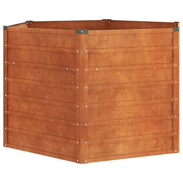 vidaXL Carré potager rouillé 129x129x77 cm Acier Corten
