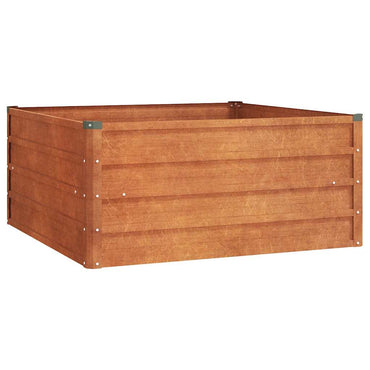vidaXL Carré potager rouillé 100x100x45 cm Acier Corten