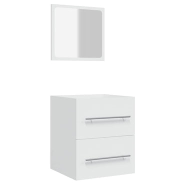 vidaXL Badschrank mit Spiegel Weiß 41x38,5x48 cm