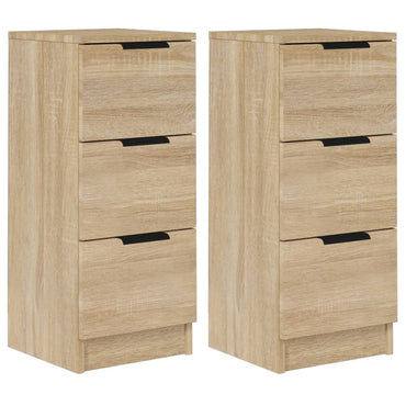 vidaXL Commodes 2 pcs Chêne Sonoma 30x30x70 cm Bois d'ingénierie