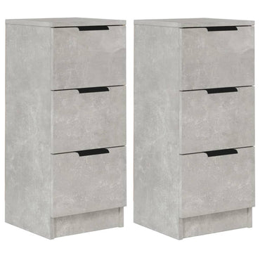 vidaXL Sideboards 2 Stk. Betongrau 30x30x70 cm Holzwerkstoff