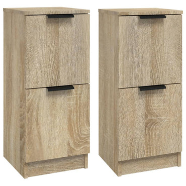 vidaXL Commodes 2 pcs Chêne Sonoma 30x30x70 cm Bois d'ingénierie