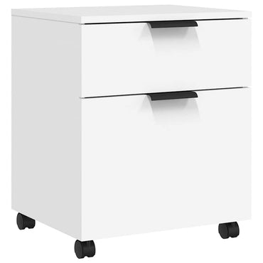 vidaXL Caisson de classement mobile à roulettes Blanc 45x38x54 cm Bois d'ingénierie