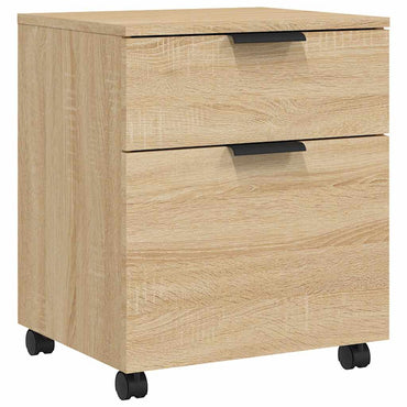 vidaXL Caisson de classement mobile avec roulettes chêne Sonoma 45x38x54 cm