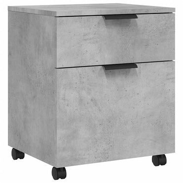 vidaXL Caisson de bureau roulant gris béton 45x38x54 cm