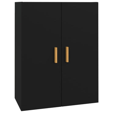 vidaXL Meuble haut noir 69,5x34x90 cm