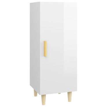 vidaXL Buffet haut brillant blanc 34,5x34x90 cm Bois d'ingénierie