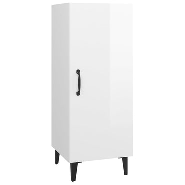 vidaXL Buffet haut brillant blanc 34,5x34x90 cm Bois d'ingénierie