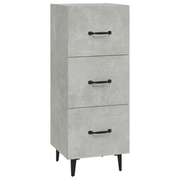 vidaXL Buffet gris béton 34,5x34x90 cm Bois d'ingénierie