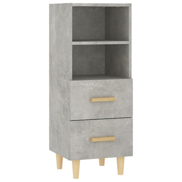 vidaXL Buffet gris béton 34,5x34x90 cm Bois d'ingénierie