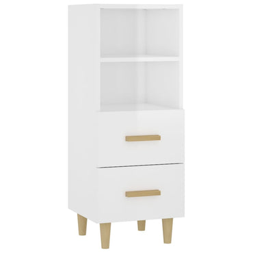 vidaXL Buffet haut brillant blanc 34,5x34x90 cm Bois d'ingénierie
