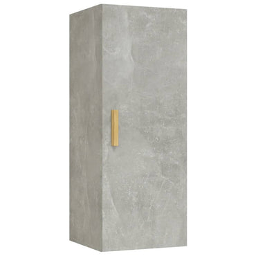 vidaXL Wandschrank Betongrau 34,5x34x90 cm Holzwerkstoff