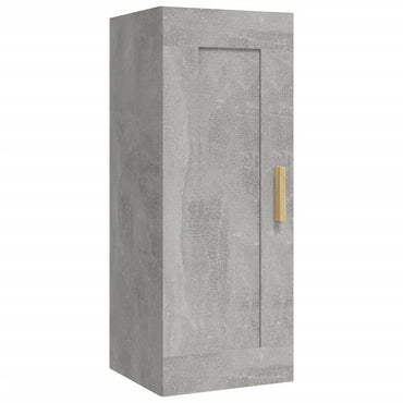 vidaXL Wandschrank Betongrau 35x34x90 cm Holzwerkstoff