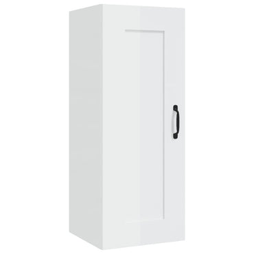 vidaXL Hängeschrank Hochglanz-Weiß 35x34x90 cm Holzwerkstoff
