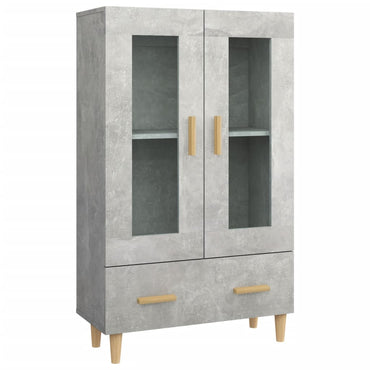 vidaXL Highboard gris béton 70x31x115 cm bois d'ingénierie