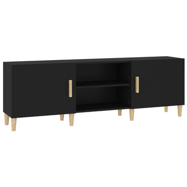 Meuble TV vidaXL noir 150x30x50 cm en bois d'ingénierie