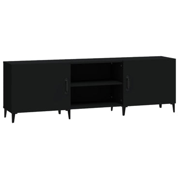 Meuble TV vidaXL noir 150x30x50 cm en bois d'ingénierie