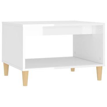 vidaXL Couchtisch Hochglanz-Weiß 60x50x40 cm Holzwerkstoff