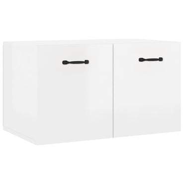 vidaXL Armoire murale blanc brillant 60x36,5x35 cm Aggloméré