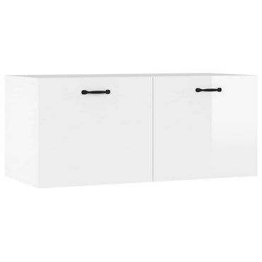 vidaXL Wandschrank Hochglanz-Weiß 80x36,5x35 cm Holzwerkstoff