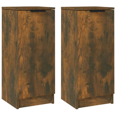 vidaXL Enfilades 2 pcs Chêne fumé 30x30x70 cm Bois d'ingénierie