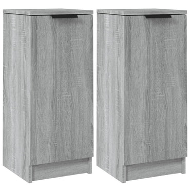 vidaXL Commodes 2 pcs Gris Sonoma 30x30x70 cm Bois d'ingénierie