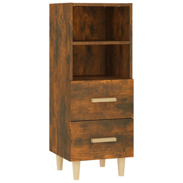 vidaXL Bahut chêne fumé 34,5x34x90 cm Bois d'ingénierie
