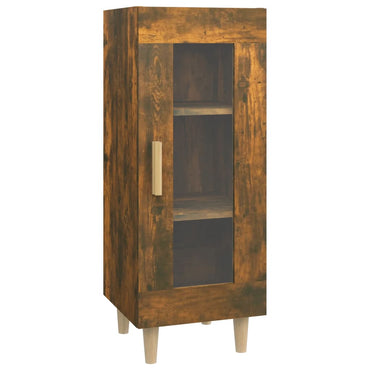 vidaXL Commode Chêne fumé 34,5x34x90 cm Bois d'ingénierie