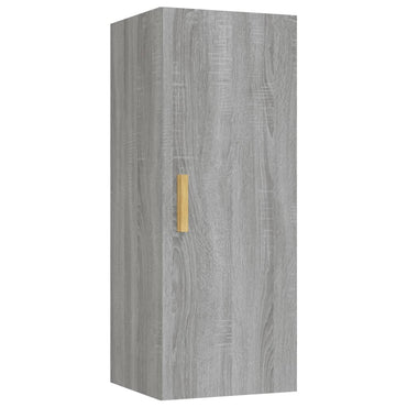 vidaXL Wandschrank Grau Sonoma 34,5x34x90 cm Holzwerkstoff