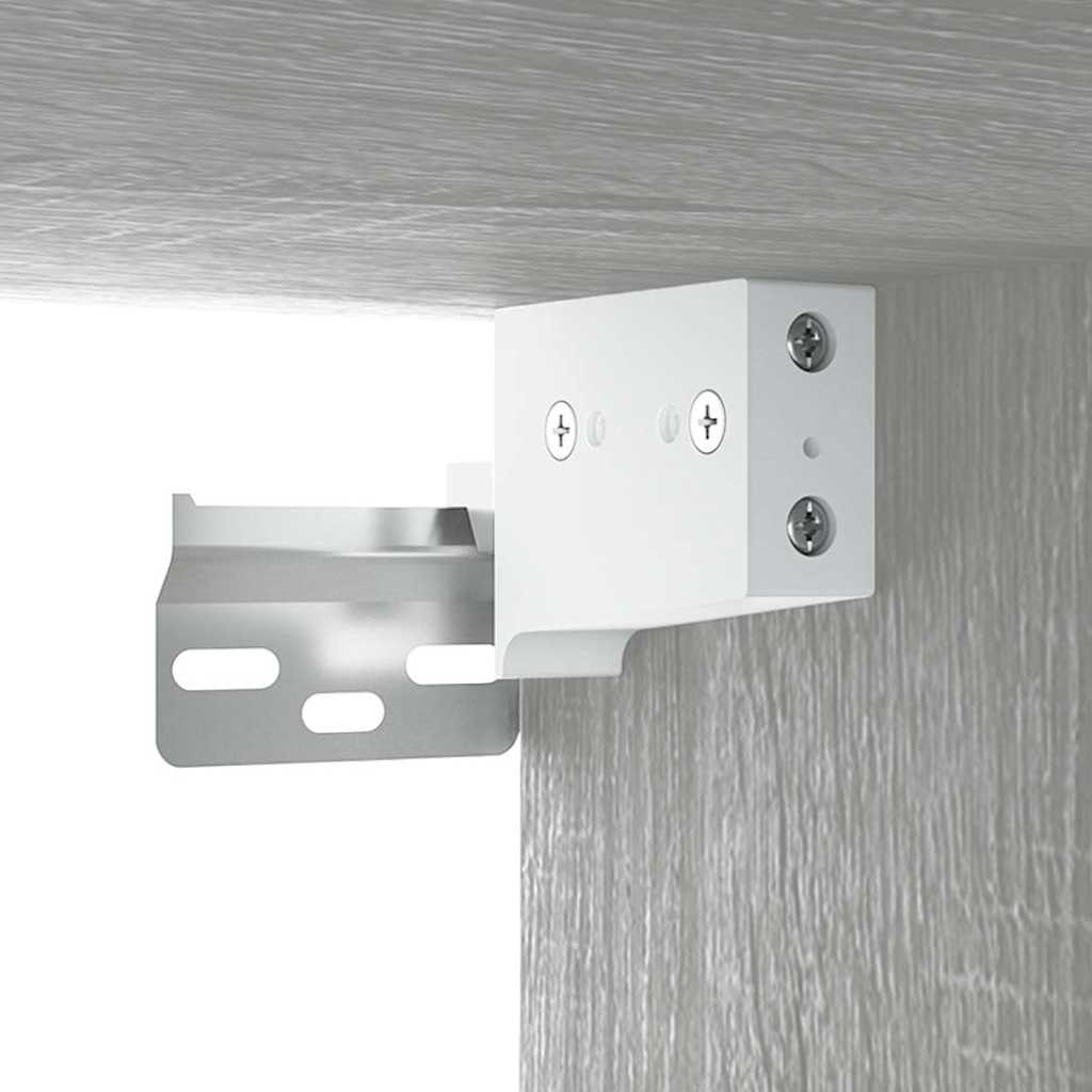 vidaXL Armoire de toilette avec LED Gris Sonoma 70x16,5x60 cm
