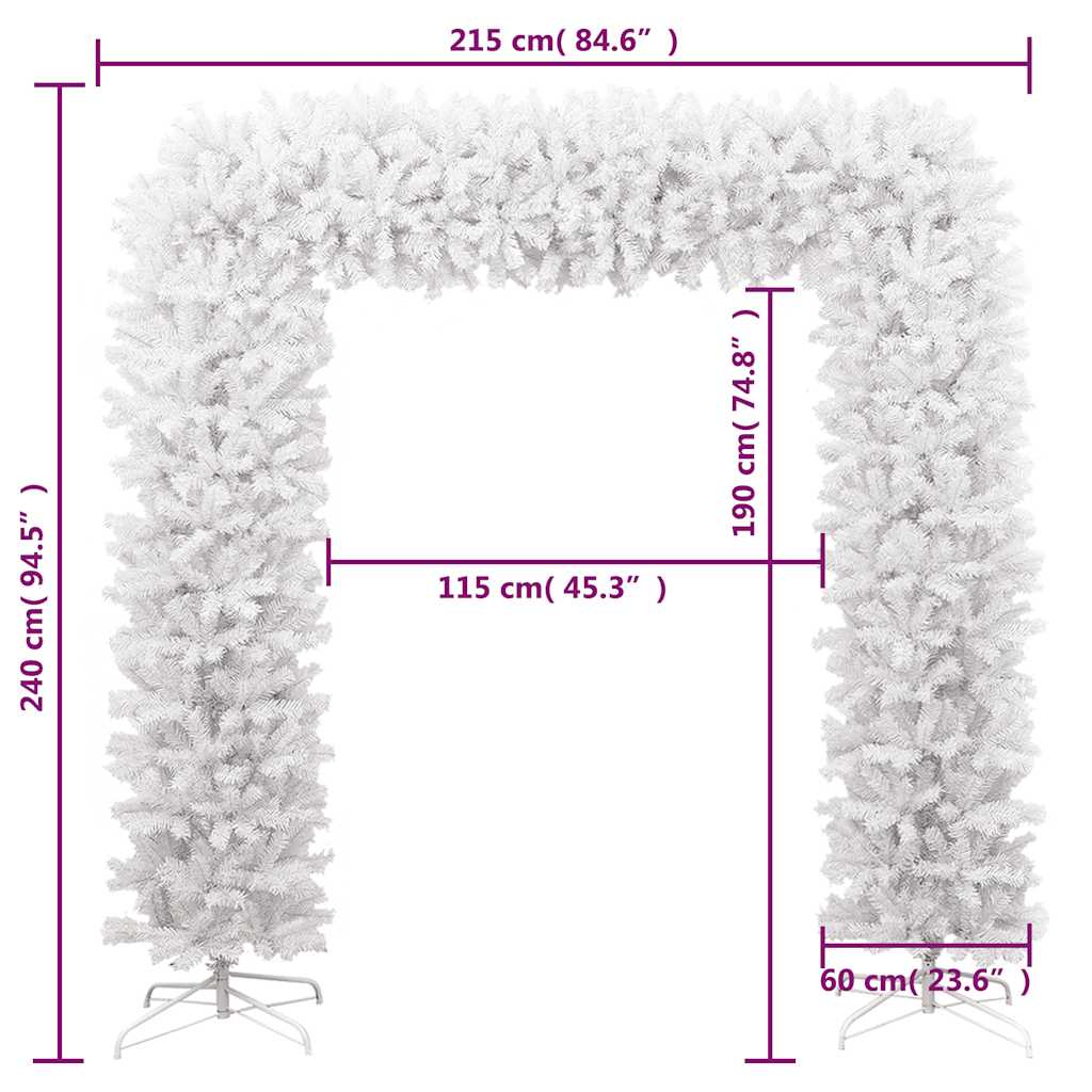 vidaXL Guirlande de Noël blanche 240 cm